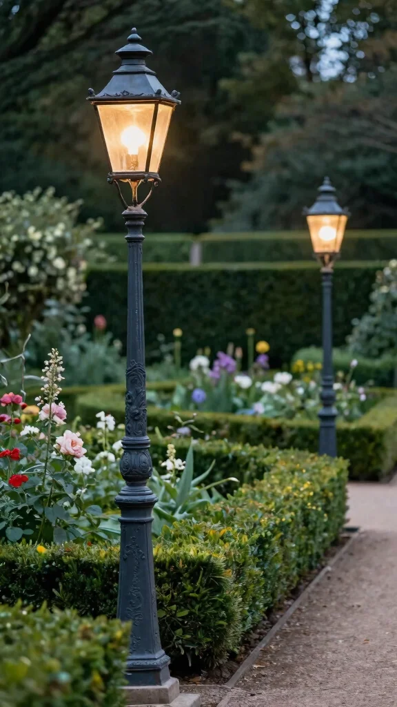 11 Outdoor Lamp Post Ideas to Add Charm and Light to Your Exterior - 11. Historical Replicas for Authentic Charm 1