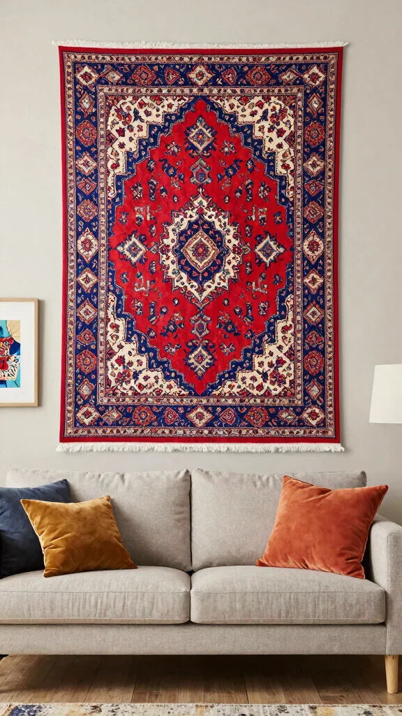 11 Persian Rug Background Ideas for Art, Decor, and Visual Inspiration - 4. Artistic Display of Rugs 1