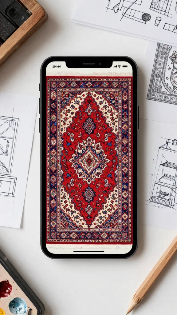 11 Persian Rug Wallpaper iPhone Ideas for a Rich and Vintage-Inspired Screen Look - 11. Customizable Persian Rug Wallpaper 1