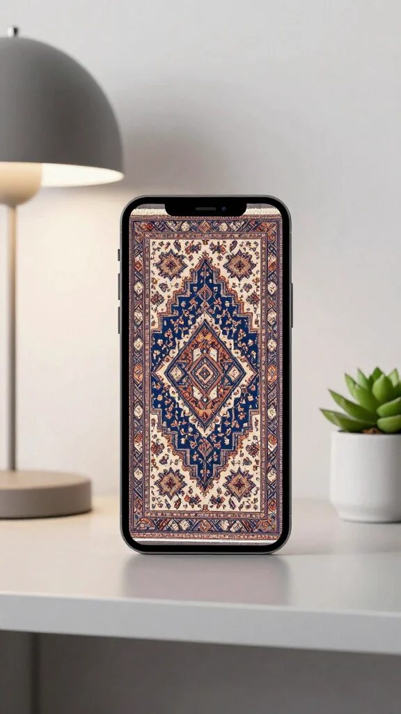 11 Persian Rug Wallpaper iPhone Ideas for a Rich and Vintage-Inspired Screen Look - 6. Geometric Patterns with a Twist 1