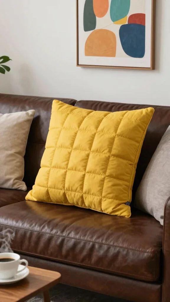 11 Quilted Pillow Covers That Add Texture and Comfort to Any Space - 2. Bold Mustard Yellow 1