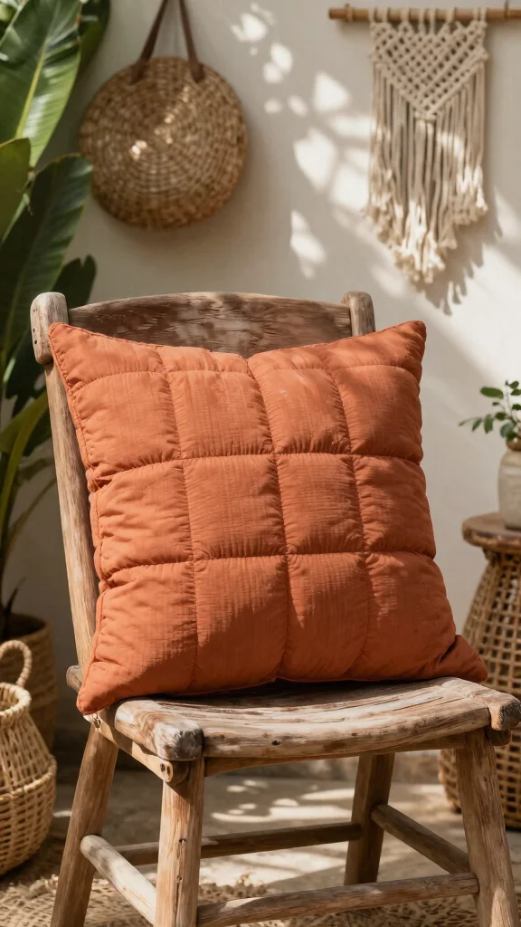 11 Quilted Pillow Covers That Add Texture and Comfort to Any Space - 3. Textured Terracotta 1