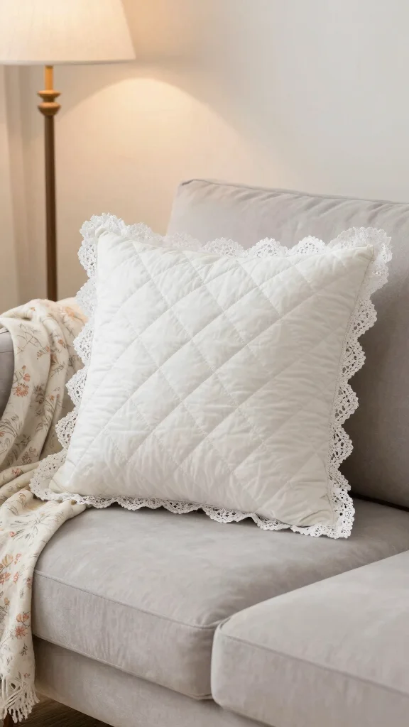 11 Quilted Pillow Covers That Add Texture and Comfort to Any Space - 4. Ethereal White Lace 1