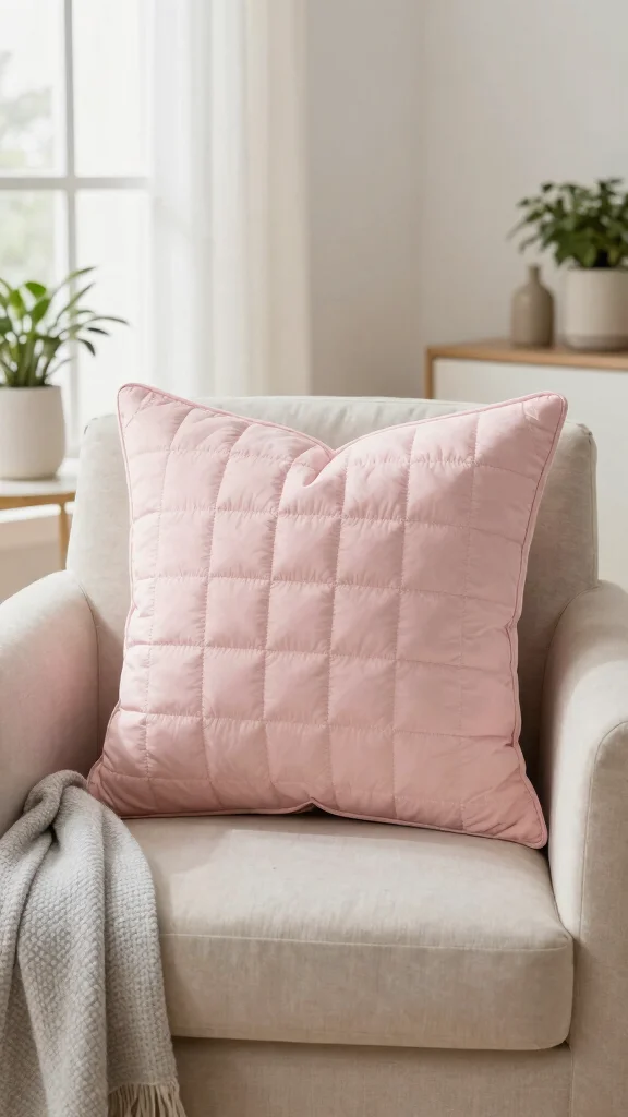 11 Quilted Pillow Covers That Add Texture and Comfort to Any Space - 7. Lovely Blush Pink 1