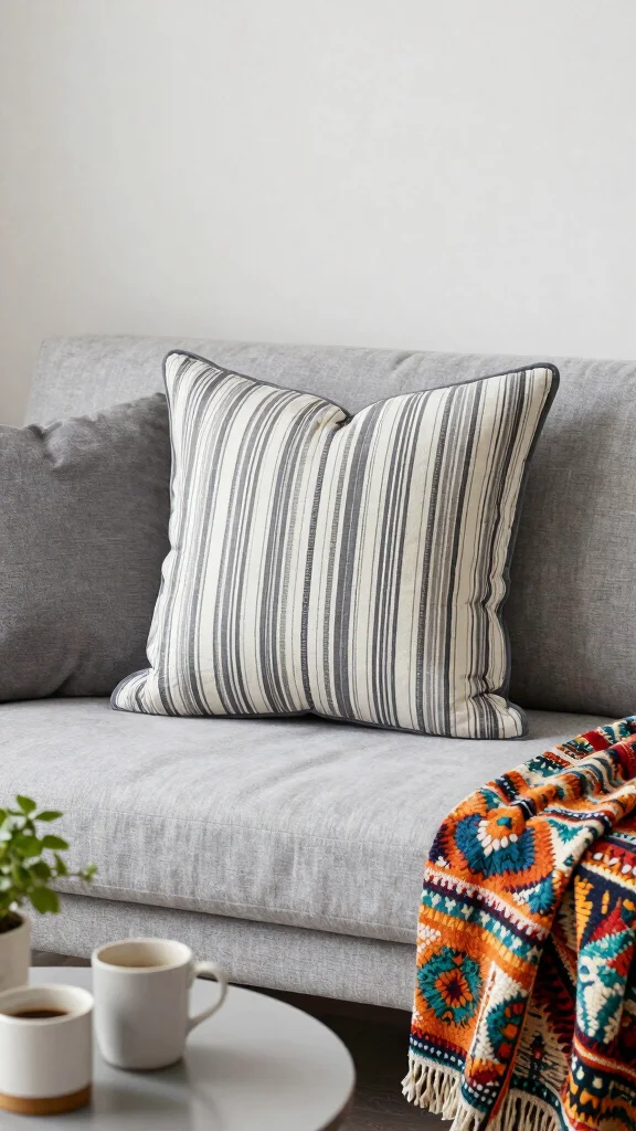 11 Quilted Pillow Covers That Add Texture and Comfort to Any Space - 8. Classic Stripes 1