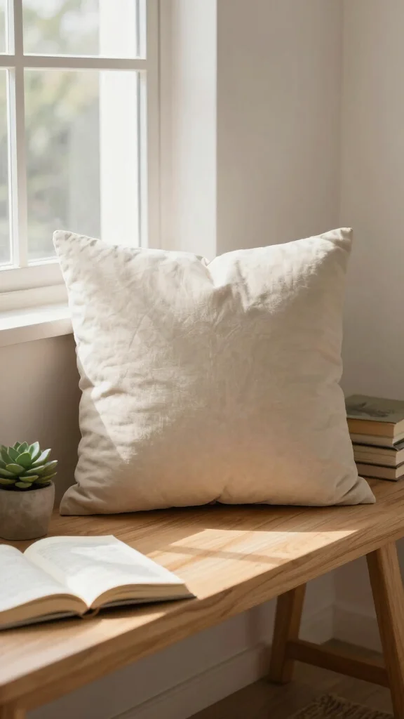 11 Reading Pillow Pattern Free Ideas for Cozy and Practical DIY Comfort - 1. Minimalist Square Pillow 1