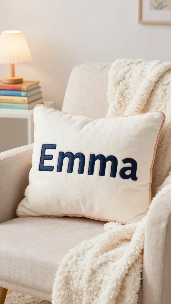 11 Reading Pillow Pattern Free Ideas for Cozy and Practical DIY Comfort - 7. Personalized Name Pillow 1