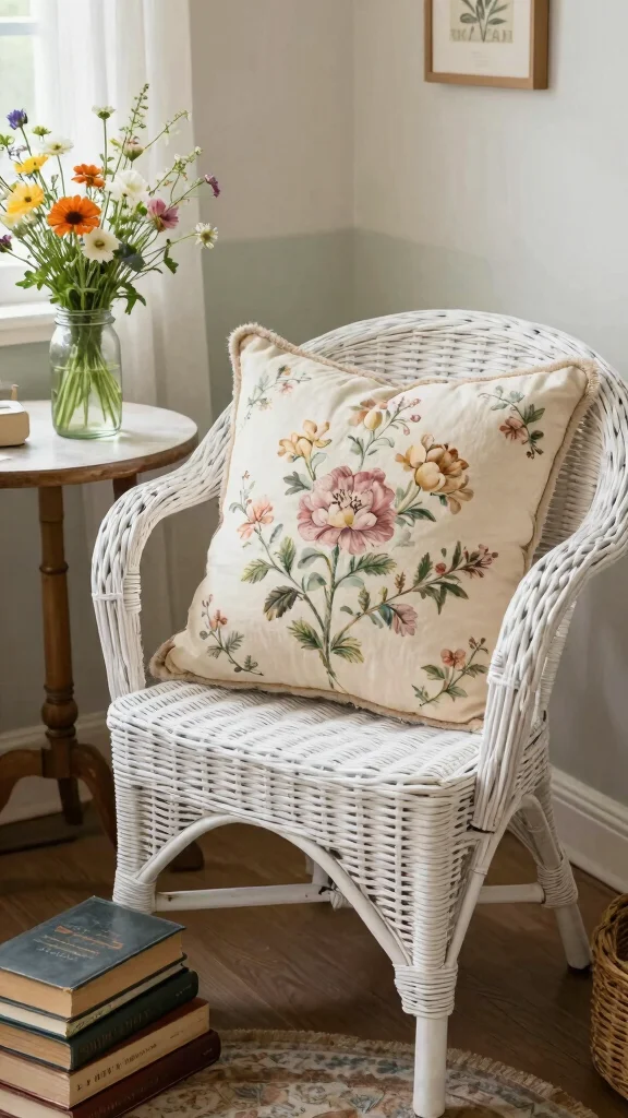 11 Reading Pillow Pattern Free Ideas for Cozy and Practical DIY Comfort - 9. Vintage Floral Pillow 1