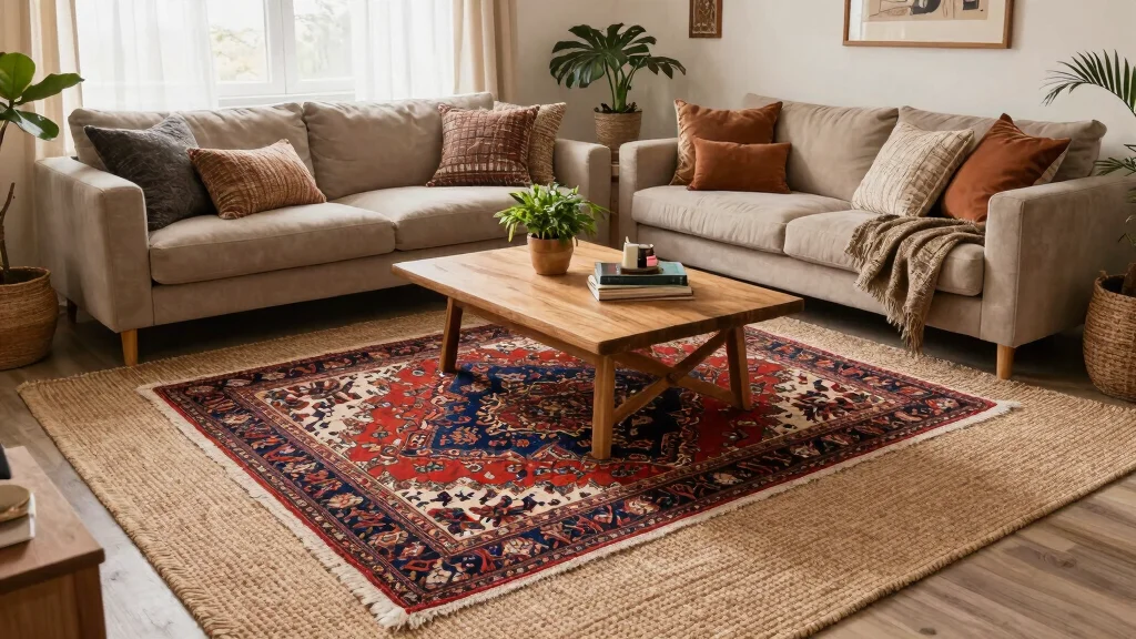 11 Rug Layering Living Room Ideas for Added Texture and Depth