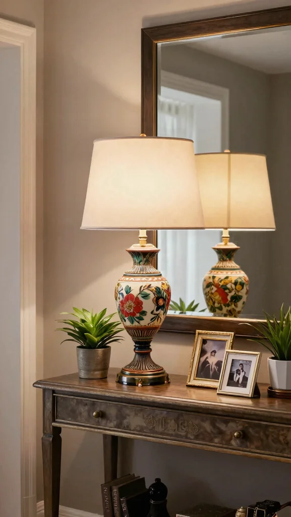 11 Vintage Table Lamp Ideas for Timeless Charm and Warm Lighting - 11. Vintage Table Lamps as Statement Pieces 1