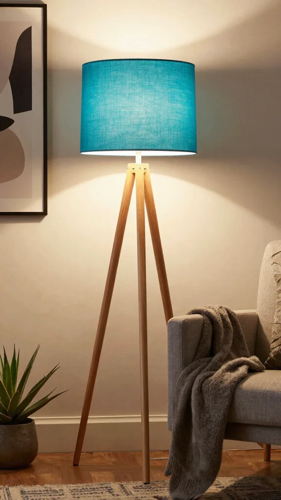 11 Vintage Table Lamp Ideas for Timeless Charm and Warm Lighting - 7. Mid-Century Modern Tripod Lamps 1