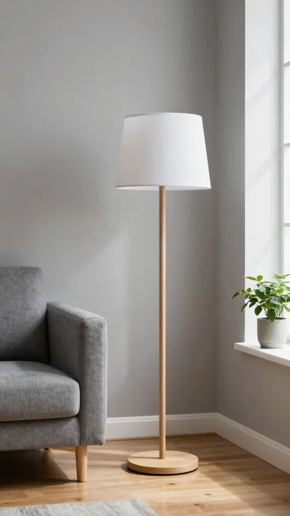 11 Wood Lamp Design Ideas for Warm and Natural Home Lighting - 1. Minimalist Wooden Floor Lamp 1