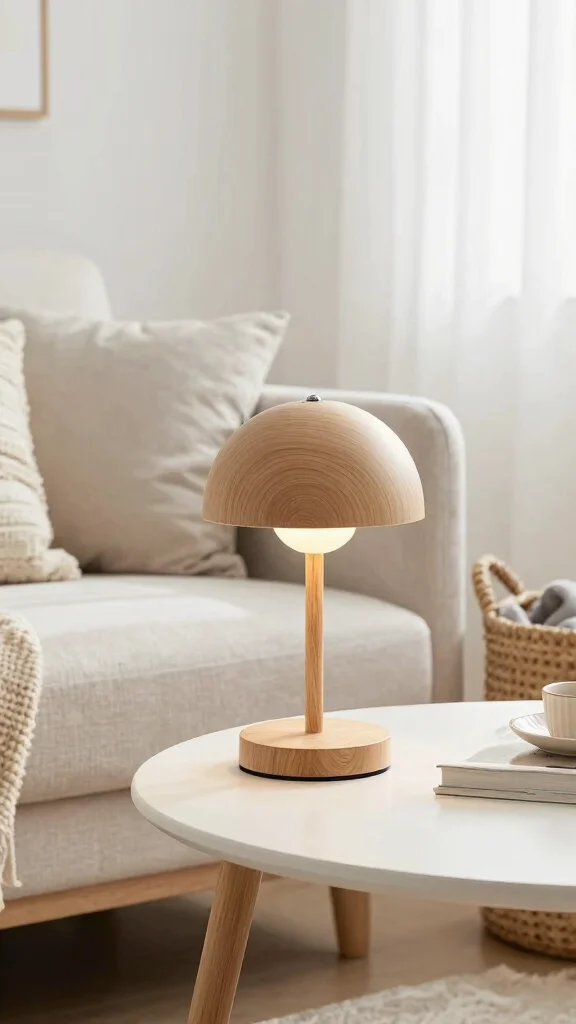 11 Wood Lamp Design Ideas for Warm and Natural Home Lighting - 8. Scandinavian Style Wood Lamp 1