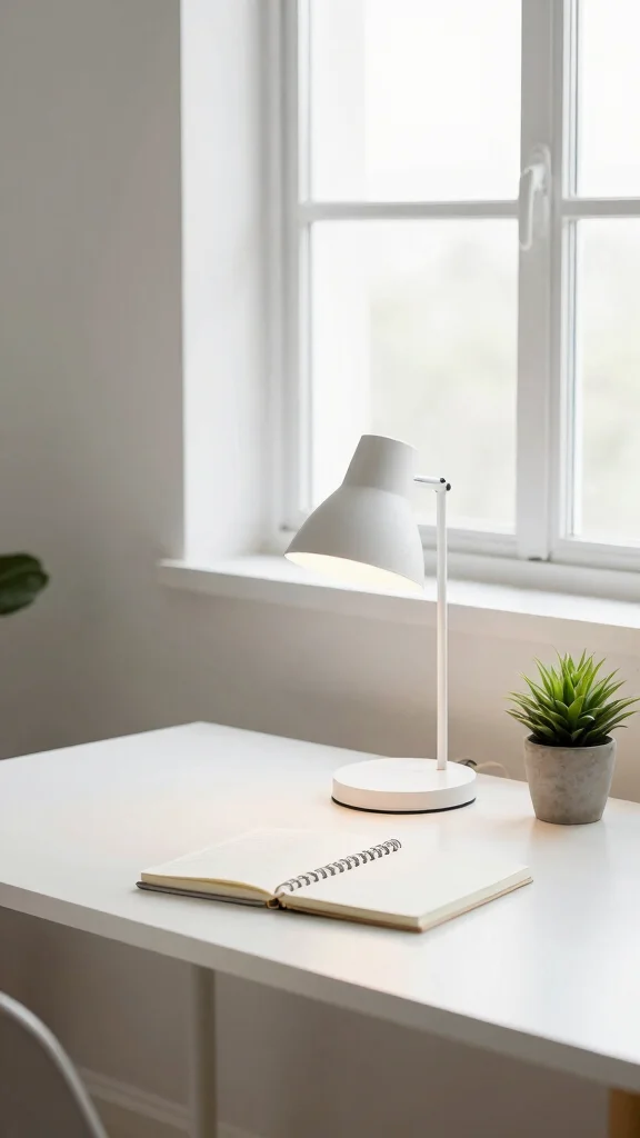 12 Aesthetic Table Lamp Ideas for a Beautiful and Trendy Room Setup - 10. Minimalist Elegance 1