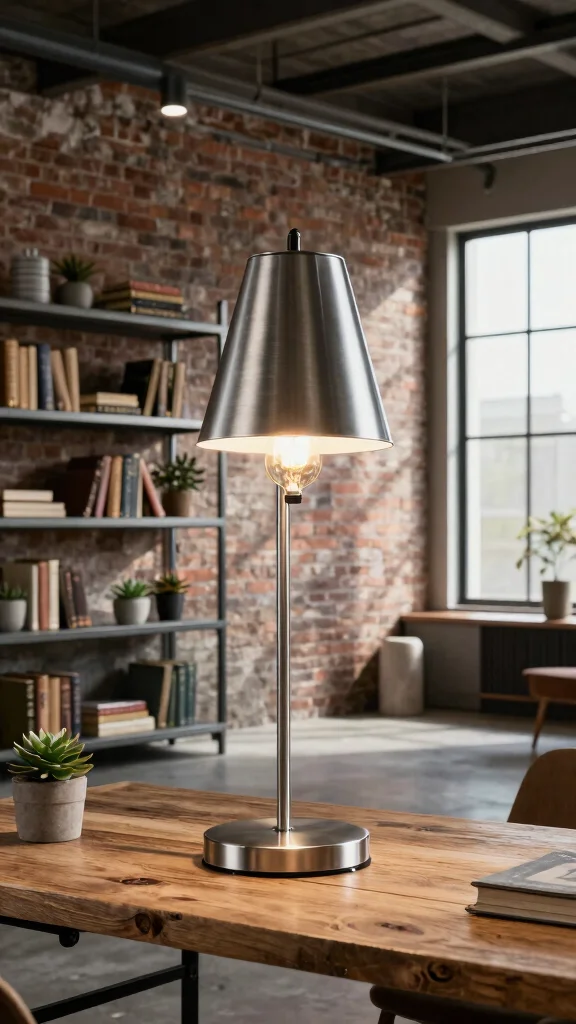 12 Aesthetic Table Lamp Ideas for a Beautiful and Trendy Room Setup - 4. Industrial Edge 1