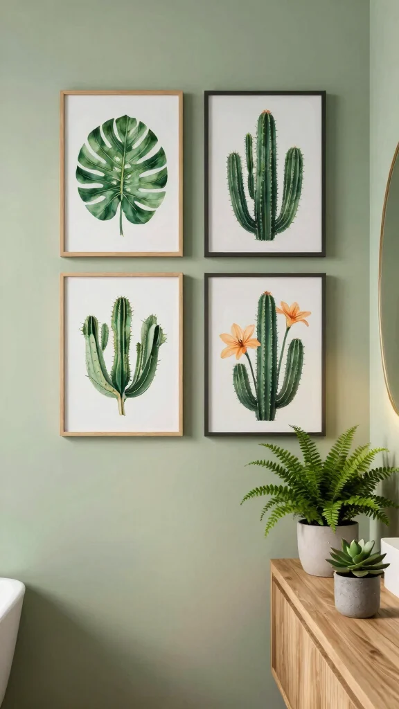 12 Bathroom Picture Ideas Wall Art to Make Your Space Feel Fresh and Stylish - 1. Botanical Bliss 1