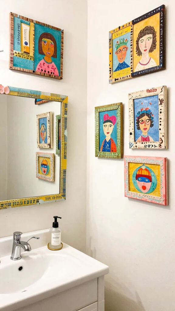 12 Bathroom Picture Ideas Wall Art to Make Your Space Feel Fresh and Stylish - 11. DIY Art Projects 1