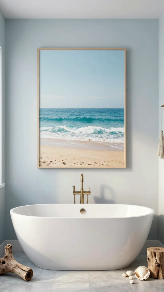 12 Bathroom Picture Ideas Wall Art to Make Your Space Feel Fresh and Stylish - 2. Oceanic Inspiration 1