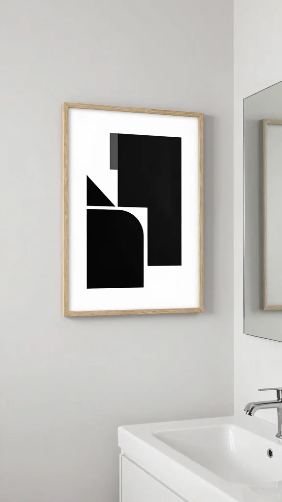 12 Bathroom Picture Ideas Wall Art to Make Your Space Feel Fresh and Stylish - 3. Minimalist Magic 1