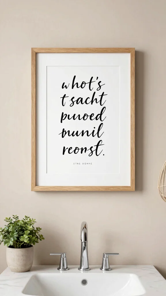 12 Bathroom Picture Ideas Wall Art to Make Your Space Feel Fresh and Stylish - 5. Inspirational Quotes 1