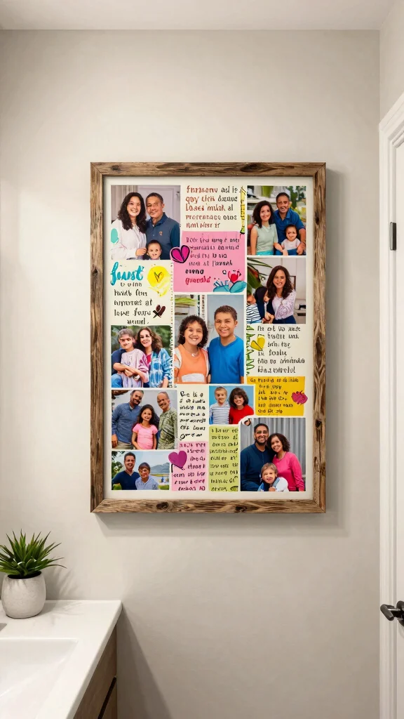 12 Bathroom Wall Art Ideas for a More Relaxing and Decorative Space - 10. Personalized Art for a Unique Touch 1