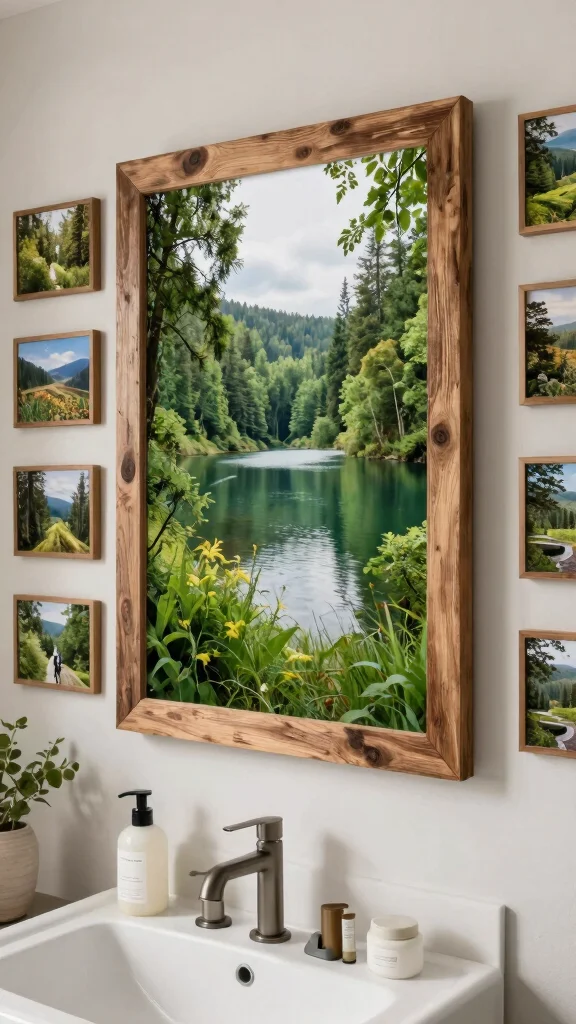 12 Bathroom Wall Art Ideas for a More Relaxing and Decorative Space - 4. Nature Photography for a Realistic Touch 1
