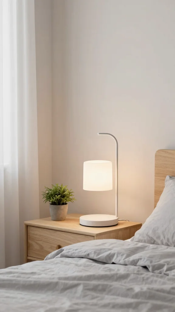 12 Bedside Lamp Aesthetic Ideas for a Cozy and Pinterest-Worthy Bedroom - 3. Minimalist Scandinavian Design 1