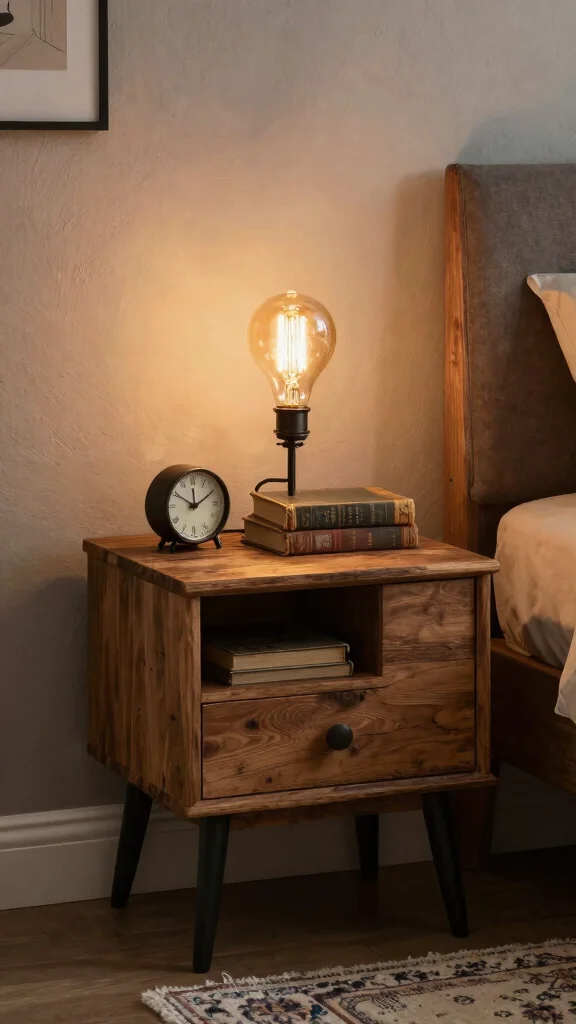 12 Bedside Lamp Aesthetic Ideas for a Cozy and Pinterest-Worthy Bedroom - 4. Vintage Edison Bulb Lamp 1