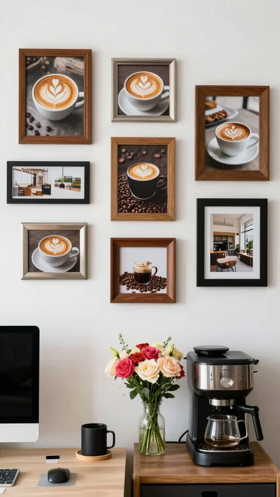 12 Cafe Wall Art Creative Ideas to Bring Coffeehouse Charm Home - 11. Coffee Photography 1