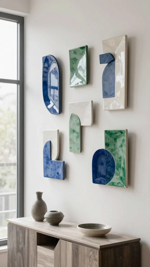 12 Ceramic Wall Art Sculpture Ideas for a Modern Handmade Look - 2. Abstract Geometric Shapes 1
