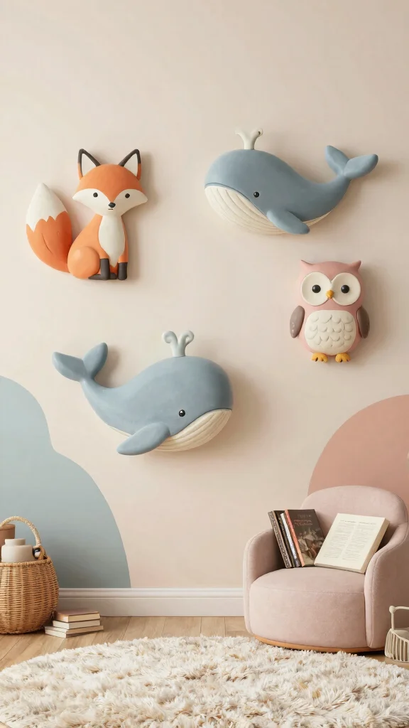 12 Ceramic Wall Art Sculpture Ideas for a Modern Handmade Look - 3. Whimsical Animal Figures 1