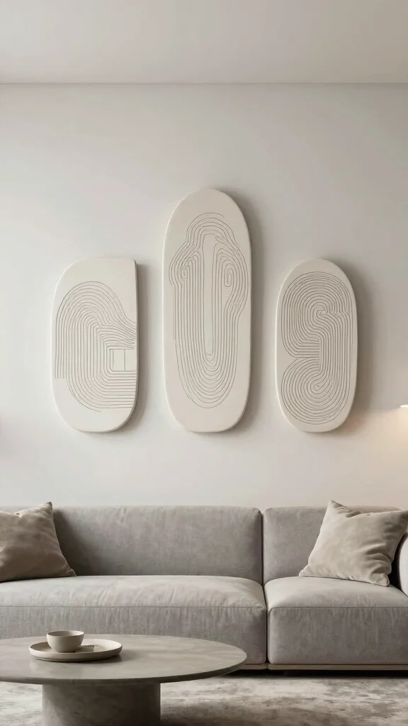 12 Ceramic Wall Art Sculpture Ideas for a Modern Handmade Look - 4. Minimalist Line Art 1