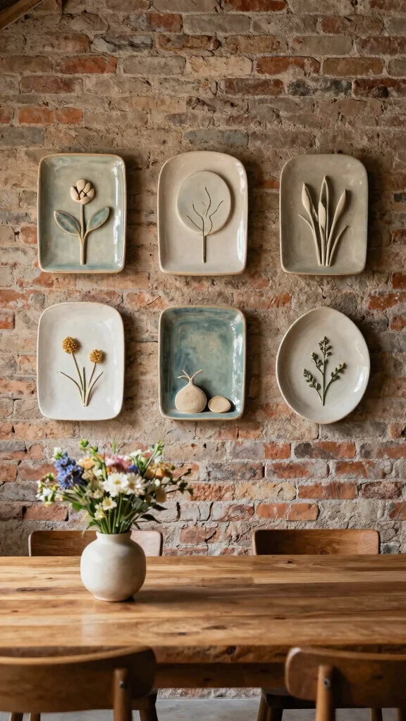 12 Ceramic Wall Art Sculpture Ideas for a Modern Handmade Look - 8. Earthy Tones and Natural Glazes 1