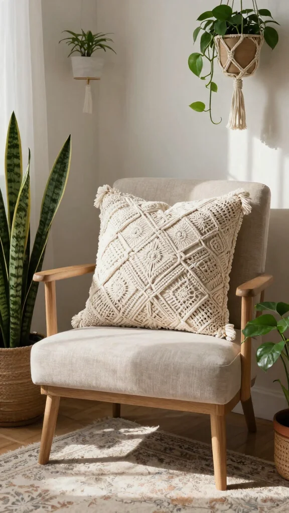 12 Crochet Pillow Cover Pattern Free Ideas for Beautiful Handmade Cushions - 1. The Dreamy Macramé Blend 1