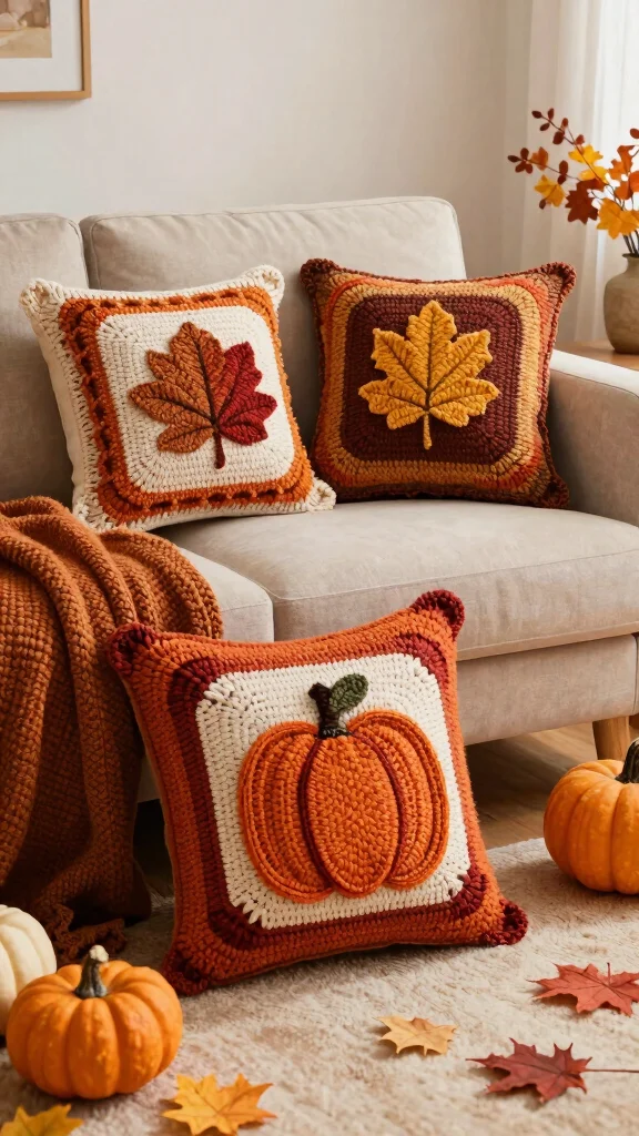 12 Crochet Pillow Cover Pattern Free Ideas for Beautiful Handmade Cushions - 10. Seasonal Themes 1