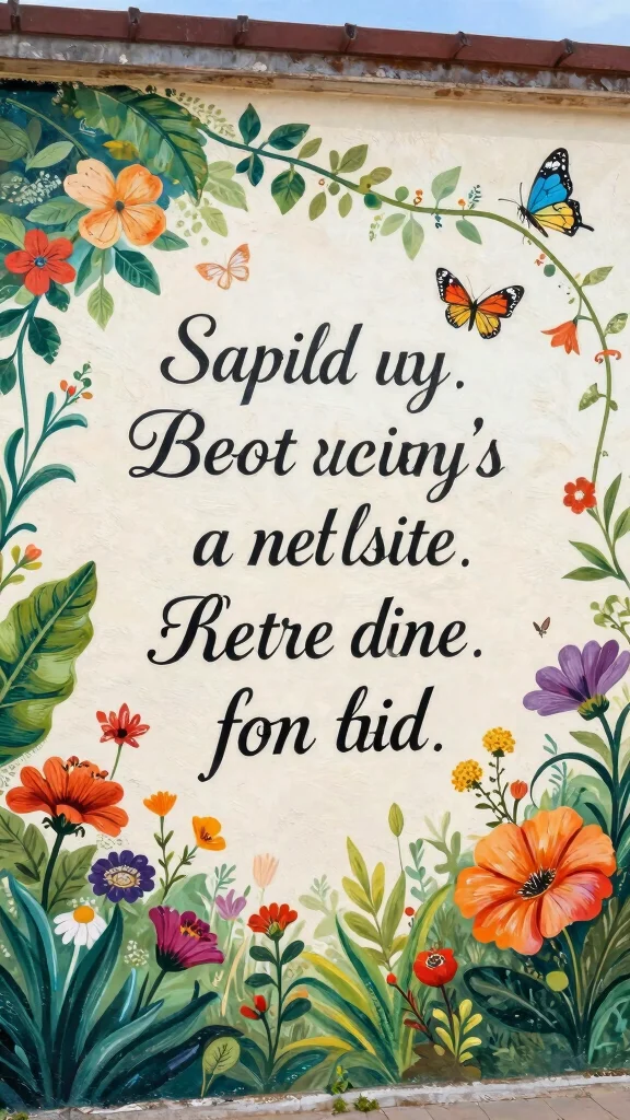 12 Garden Mural Outdoor Wall Art Ideas to Transform a Plain Backyard Wall - 11. Inspirational Quotes 1