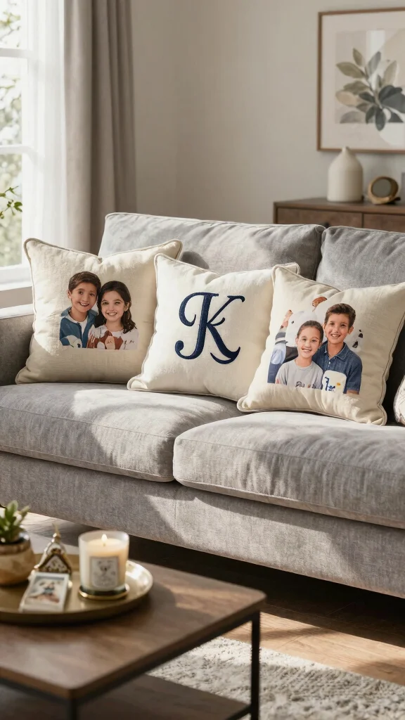 12 Gray Couch Pillow Ideas for a Polished and Cozy Living Room - 12. Personal Touches 1