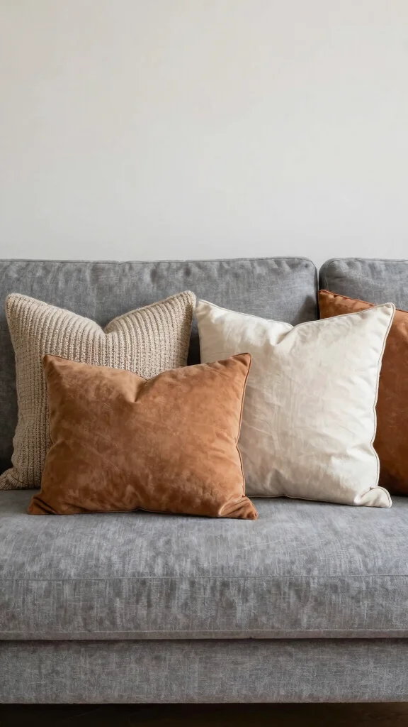 12 Grey Sofa Pillow Ideas That Add Contrast, Texture, and Warmth - 9. Seasonal Swaps for Year-Round Freshness 1