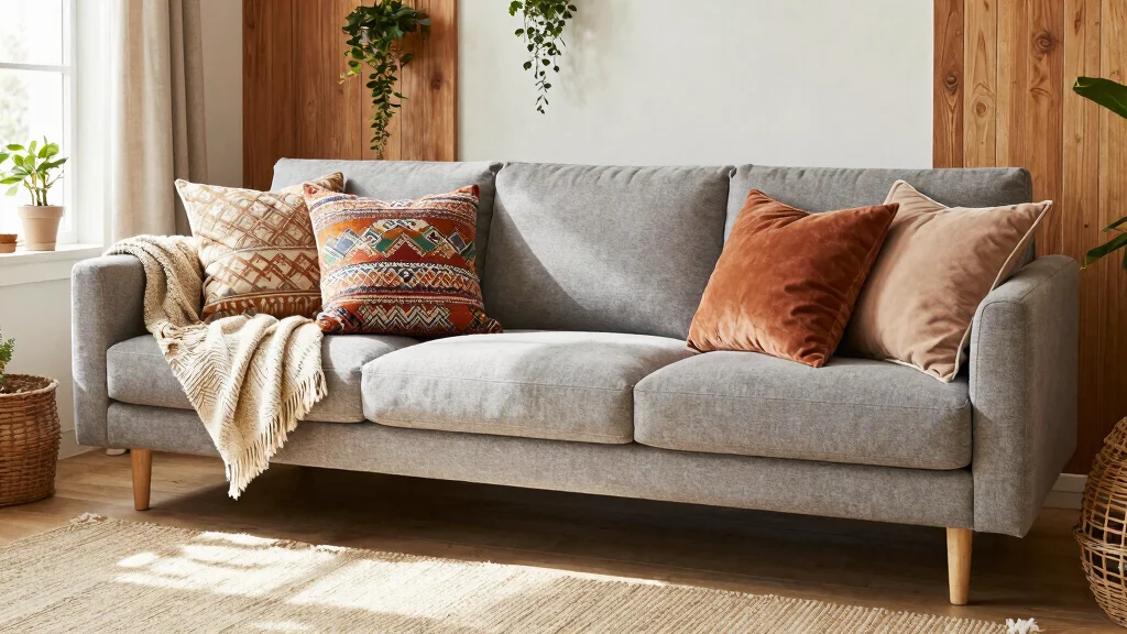 12 Grey Sofa Pillow Ideas That Add Contrast, Texture, and Warmth