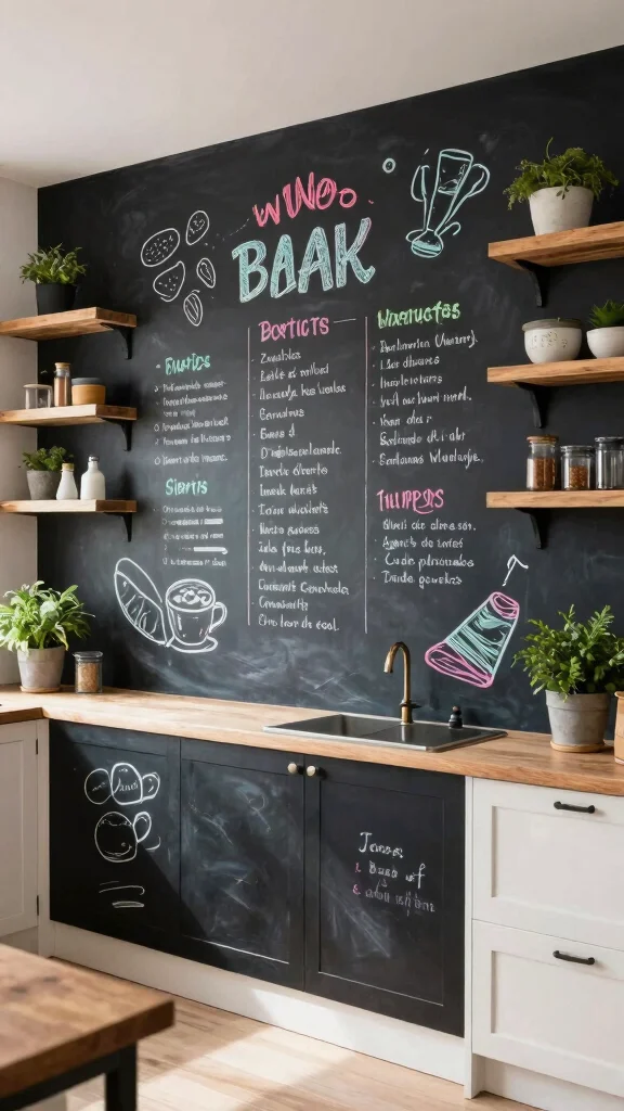 12 Kitchen Wall Art Ideas That Add Character to Everyday Spaces - 7. Chalkboard Art 1