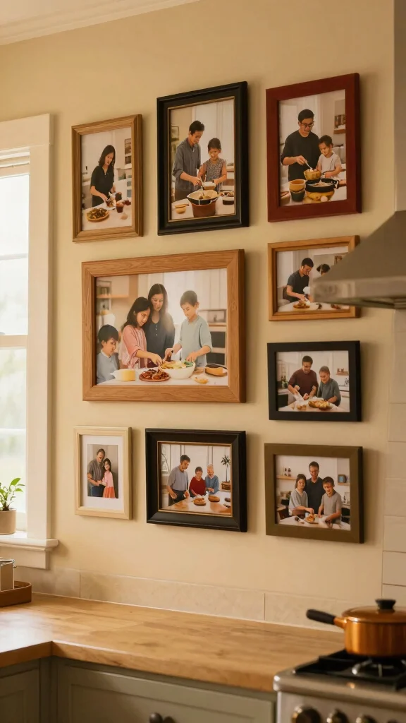 12 Kitchen Wall Art Ideas That Add Character to Everyday Spaces - 9. Personal Photos in a Gallery Wall 1