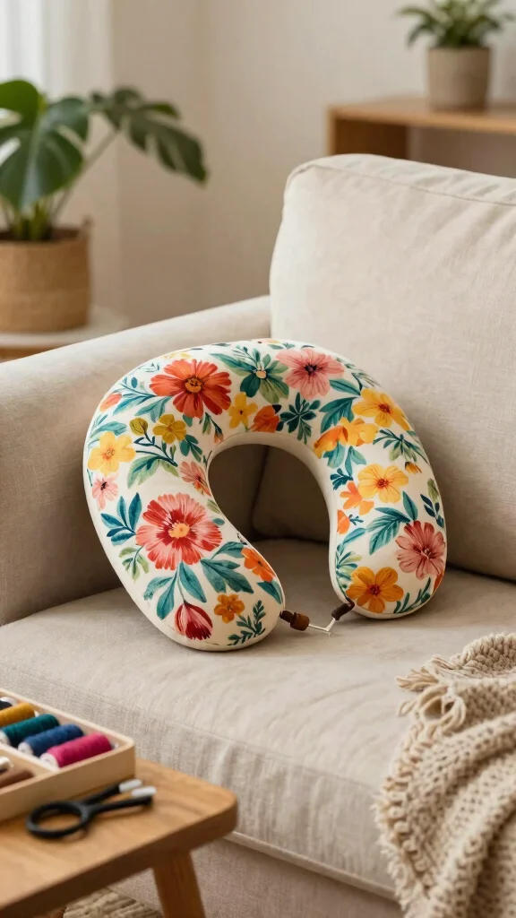 12 Neck Pillow Pattern Free Ideas for Comfortable and Easy DIY Projects - 1. Classic U-Shaped Pillow 1