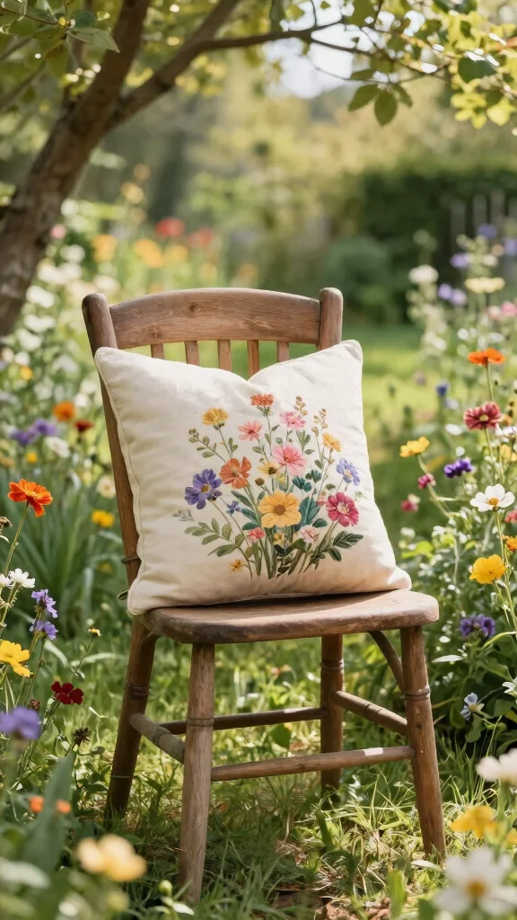 12 Neck Pillow Pattern Free Ideas for Comfortable and Easy DIY Projects - 11. Floral Neck Pillow 1