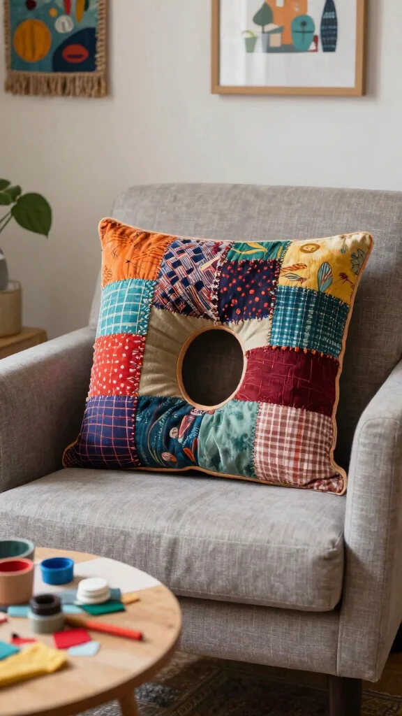 12 Neck Pillow Pattern Free Ideas for Comfortable and Easy DIY Projects - 5. Personalized Patchwork Pillow 1