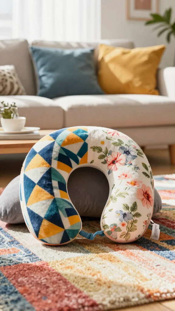 12 Neck Pillow Pattern Free Ideas for Comfortable and Easy DIY Projects - 7. Reversible Neck Pillow 1