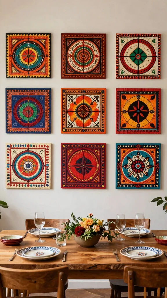 12 Paper Mache Wall Art Ideas for Creative and Lightweight DIY Decor - 5. Cultural Motifs and Patterns 1