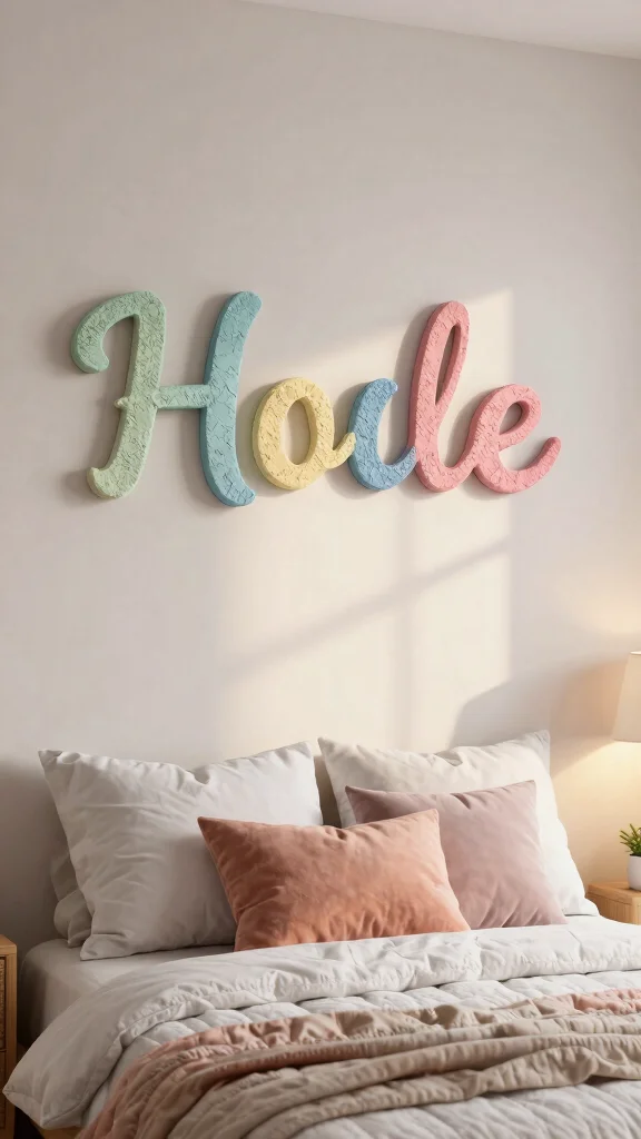 12 Paper Mache Wall Art Ideas for Creative and Lightweight DIY Decor - 8. Personalized Name or Quote Art 1