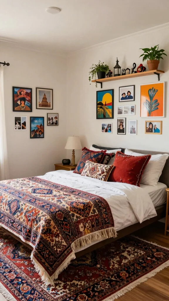 12 Persian Rug Bedroom Ideas for a Warm and Luxurious Retreat - 12. Personal Touches 1