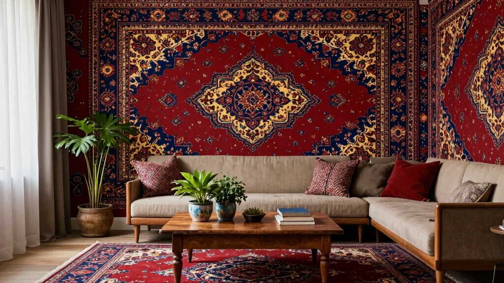 12 Persian Rug Wallpaper Ideas for a Rich and Timeless Vintage Aesthetic