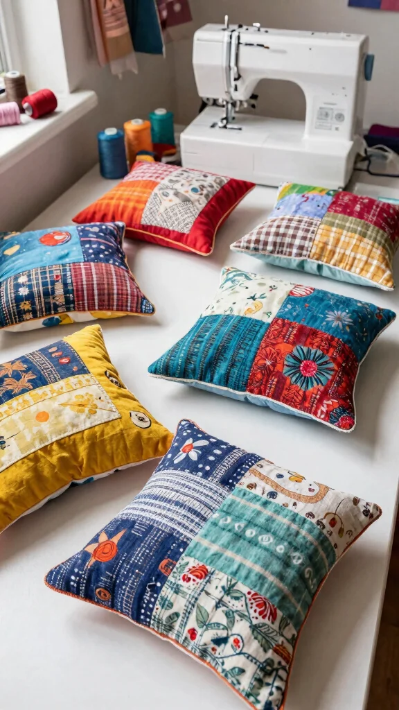 12 Pillow Covers Pattern Ideas for Beautiful and Creative DIY Decor - 11. Upcycled Masterpieces 1